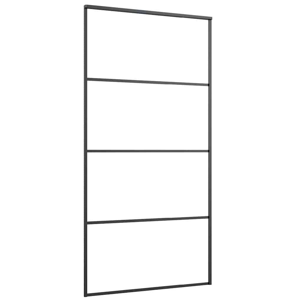 Sliding Door with Hardware Set 102.5x205 cm ESG Glass&Aluminium