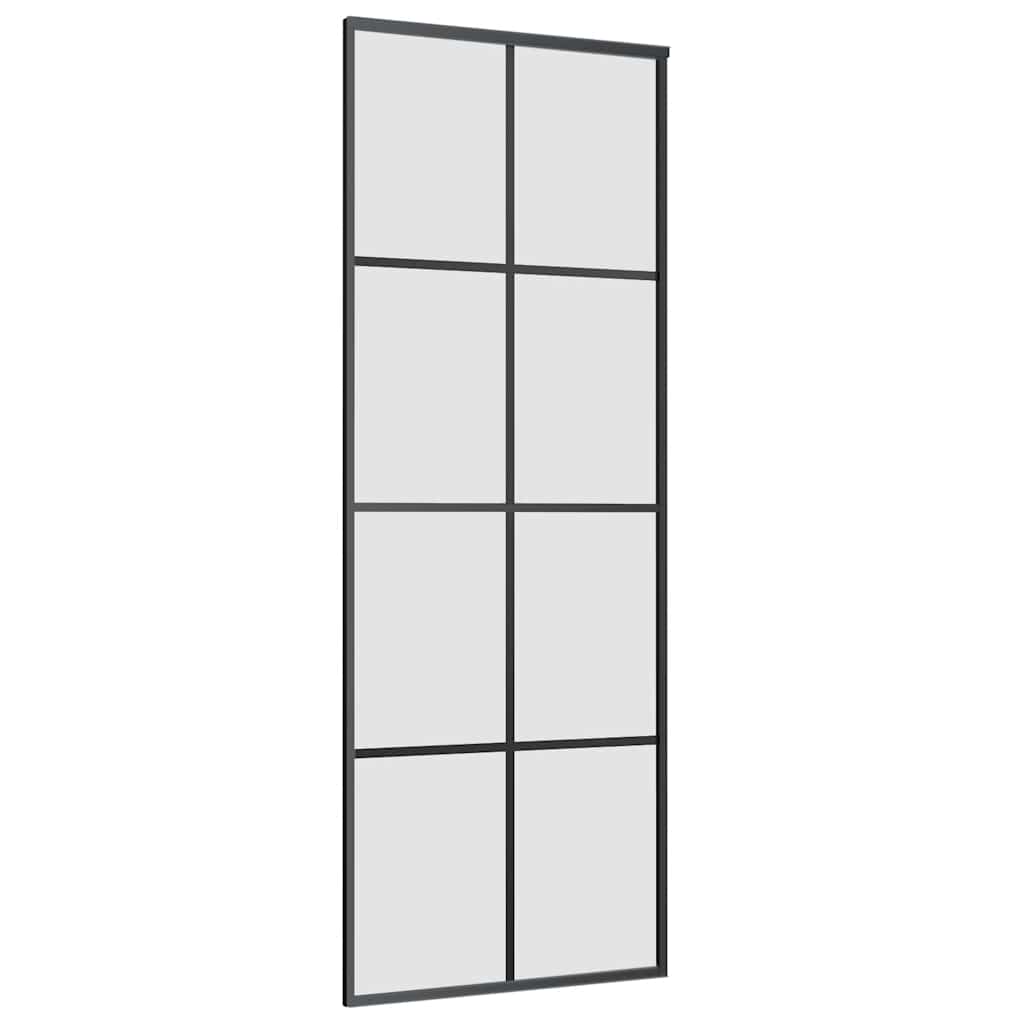 Sliding Door with Hardware Set 76x205 cm ESG Glass&Aluminium