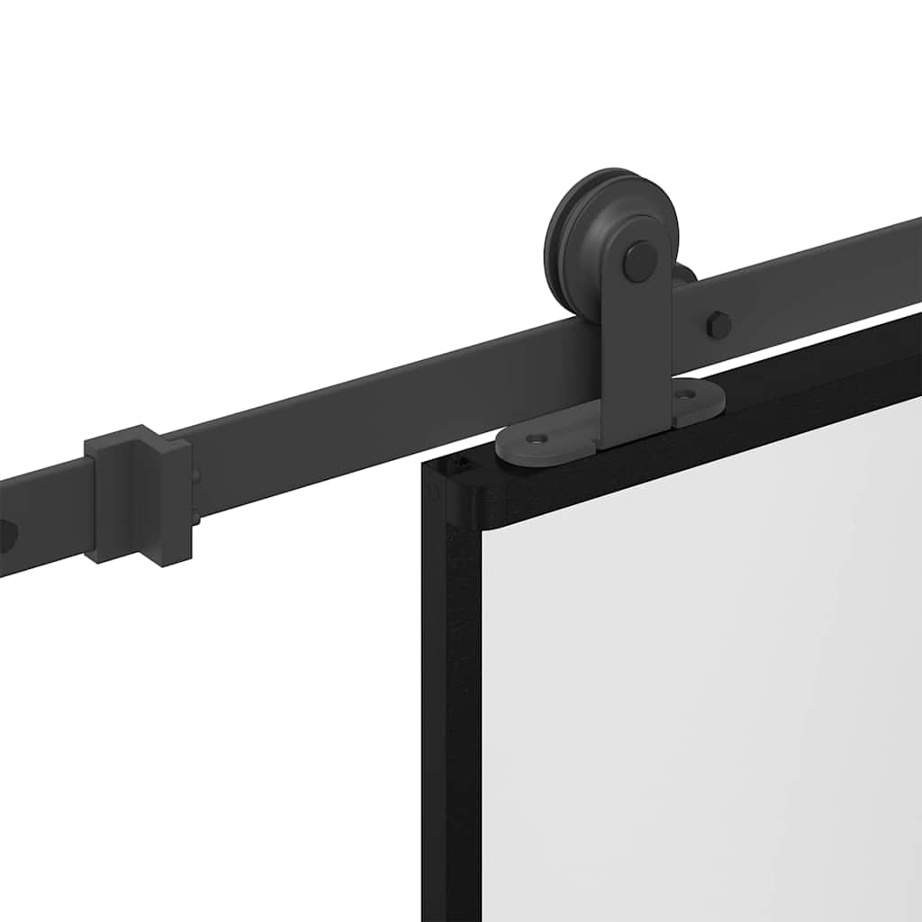Sliding Door with Hardware Set 76x205 cm ESG Glass&Aluminium