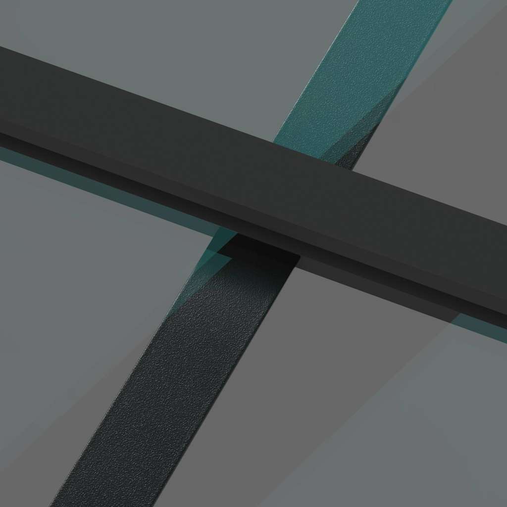 Sliding Door with Hardware Set 90x205 cm Tempered Glass and Aluminium