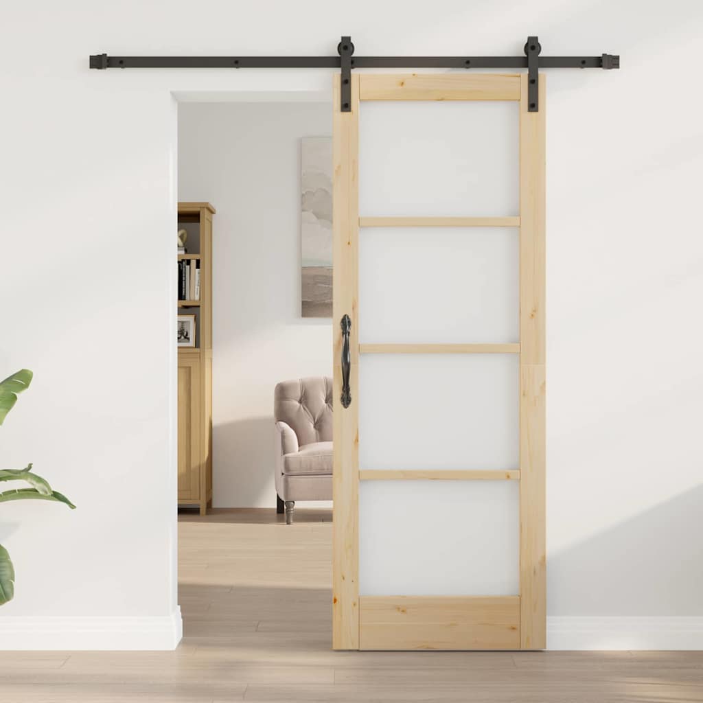 Sliding Door ORKDAL Natural and Black 73.5 x 198.5 cm
