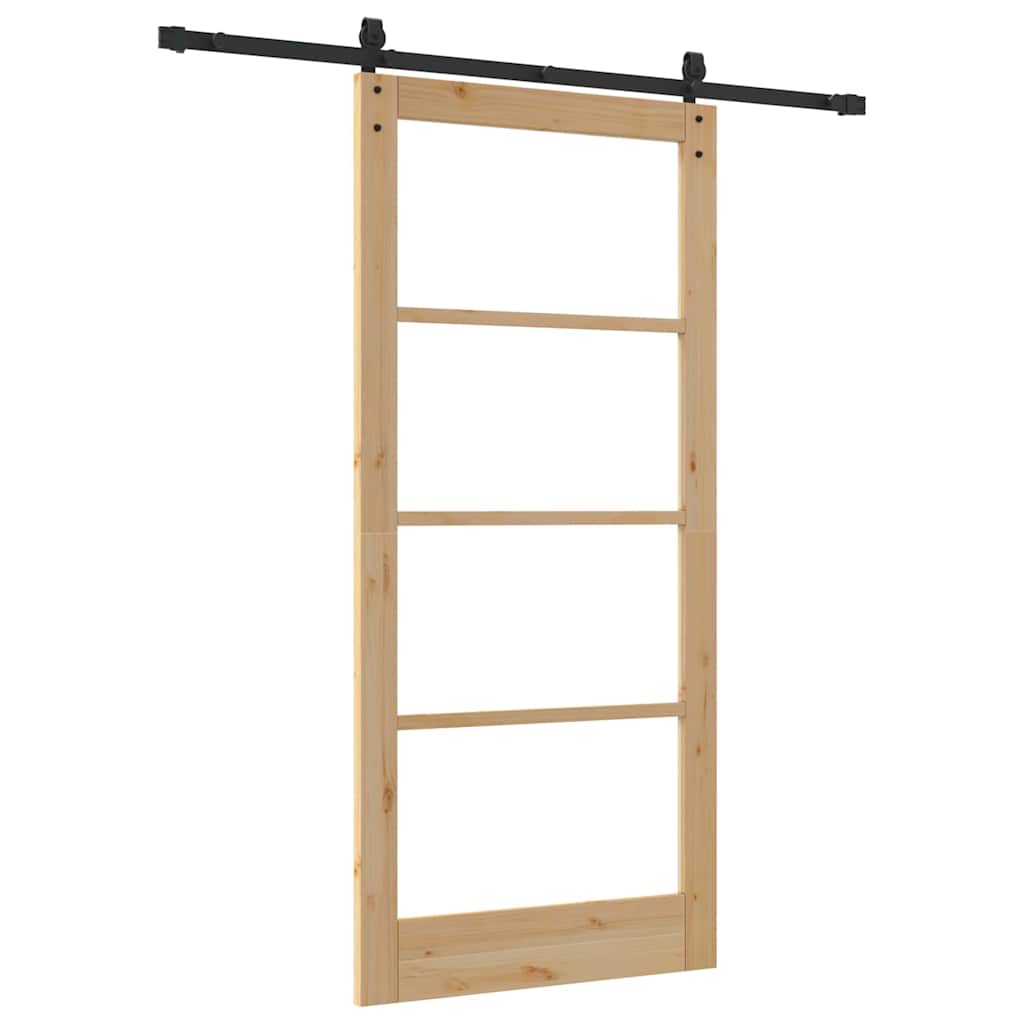 Sliding Door ORKDAL Natural and Black 93 x 202 cm