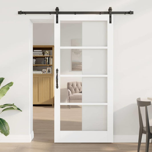 Sliding Door ORKDAL White and Black 93 x 202 cm
