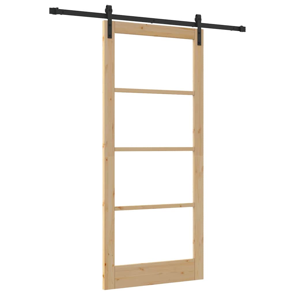 Sliding Door ORKDAL Natural and Black 93 x 211 cm