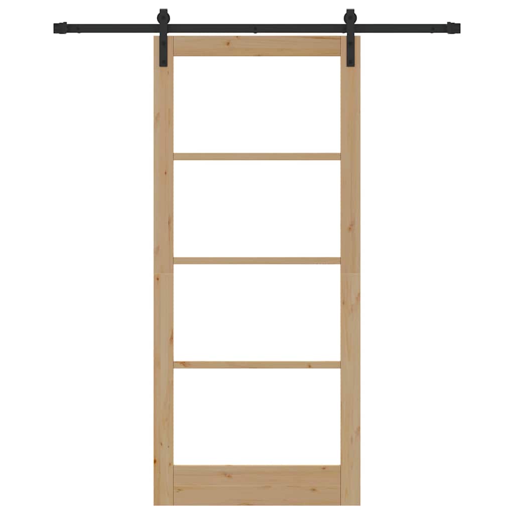 Sliding Door ORKDAL Natural and Black 93 x 211 cm