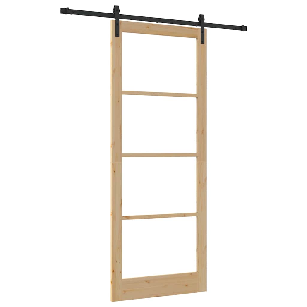 Sliding Door ORKDAL Natural and Black 93 x 232 cm