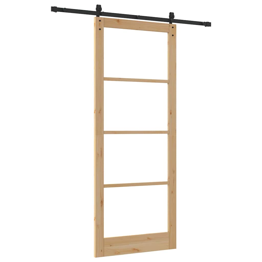 Sliding Door ORKDAL Natural and Black 93 x 232 cm