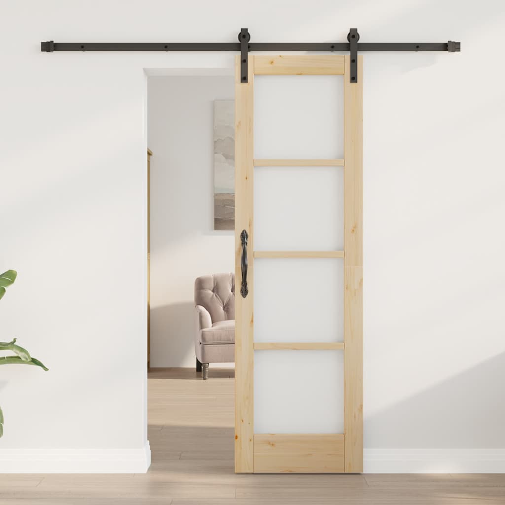 Sliding Door ORKDAL Natural and Black 61 x 198.5 cm