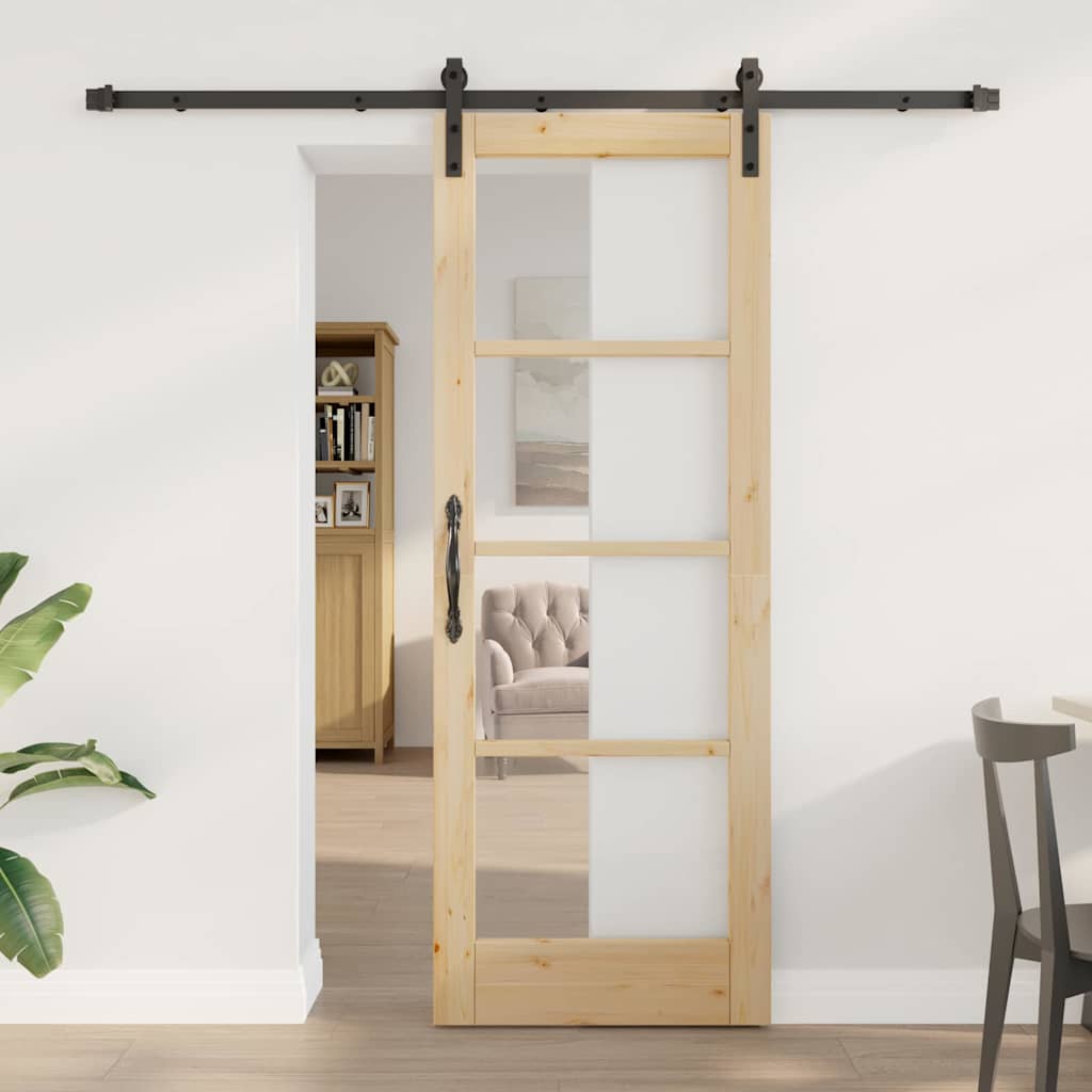 Sliding Door ORKDAL Natural and Black 73.5 x 198.5 cm