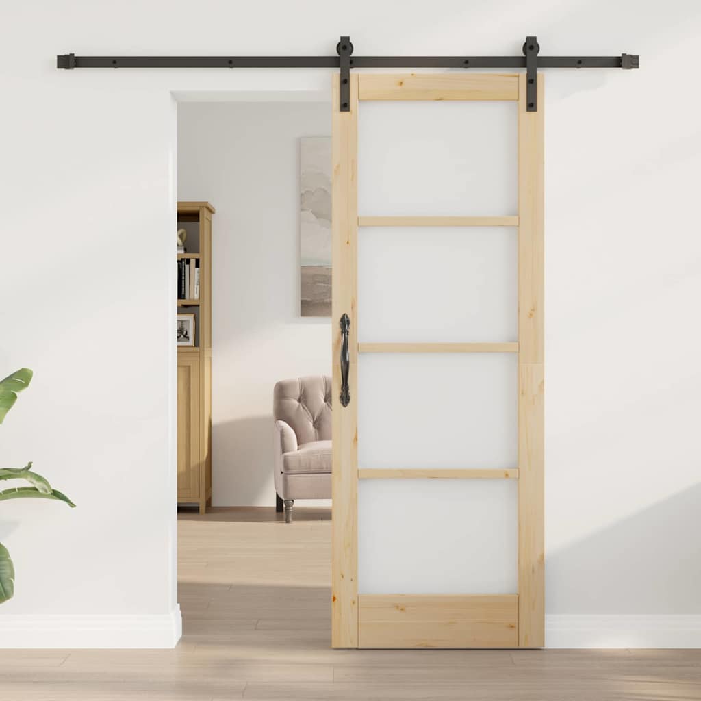 Sliding Door ORKDAL Natural and Black 73.5 x 198.5 cm