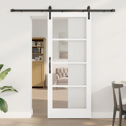 Sliding Door ORKDAL White and Black 83 x 202 cm