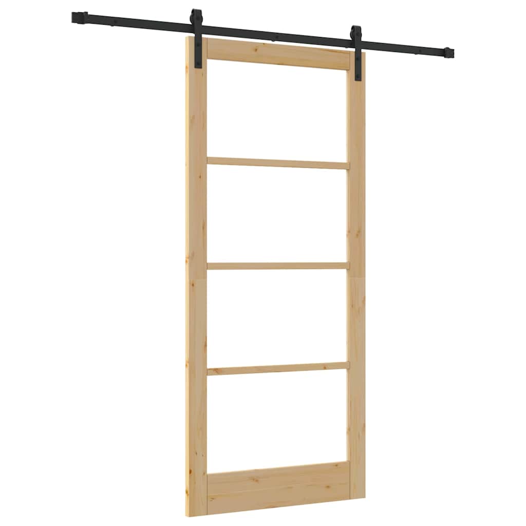 Sliding Door ORKDAL Natural and Black 93 x 211 cm