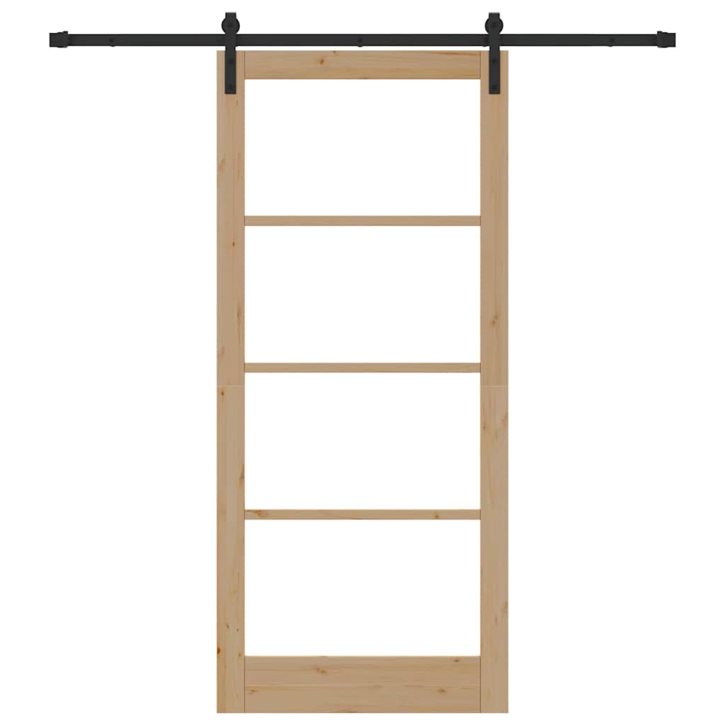 Sliding Door ORKDAL Natural and Black 93 x 211 cm