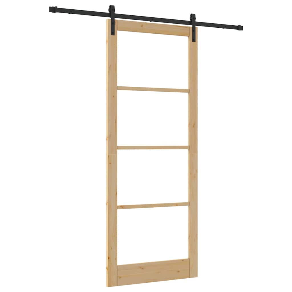 Sliding Door ORKDAL Natural and Black 93 x 232 cm
