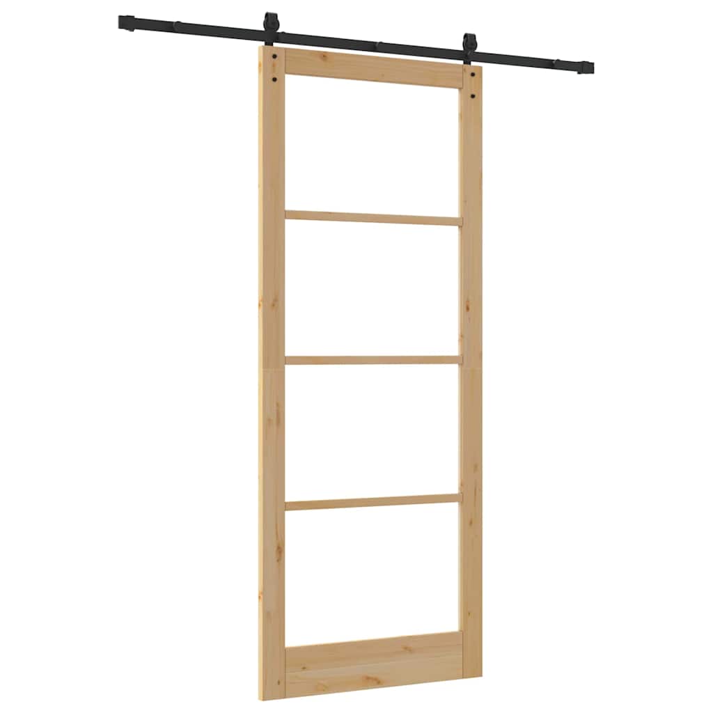 Sliding Door ORKDAL Natural and Black 93 x 232 cm