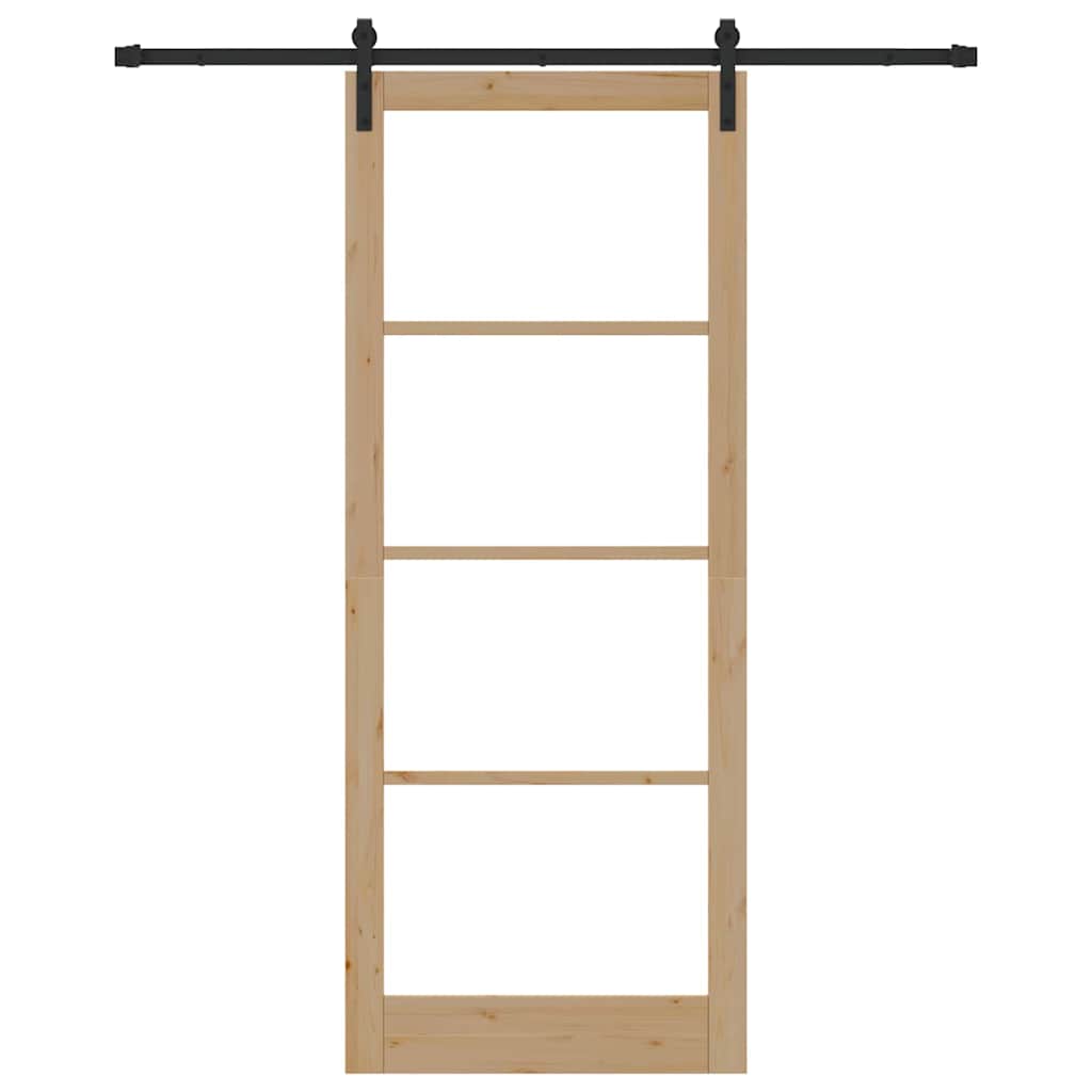 Sliding Door ORKDAL Natural and Black 93 x 232 cm