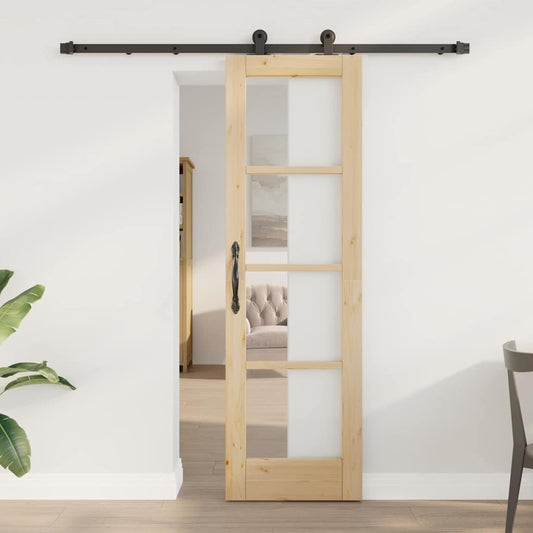 Sliding Door ORKDAL Natural and Black 61 x 198.5 cm