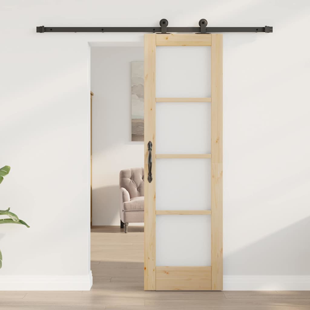 Sliding Door ORKDAL Natural and Black 61 x 198.5 cm