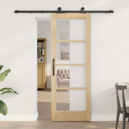 Sliding Door ORKDAL Natural and Black 73.5 x 198.5 cm