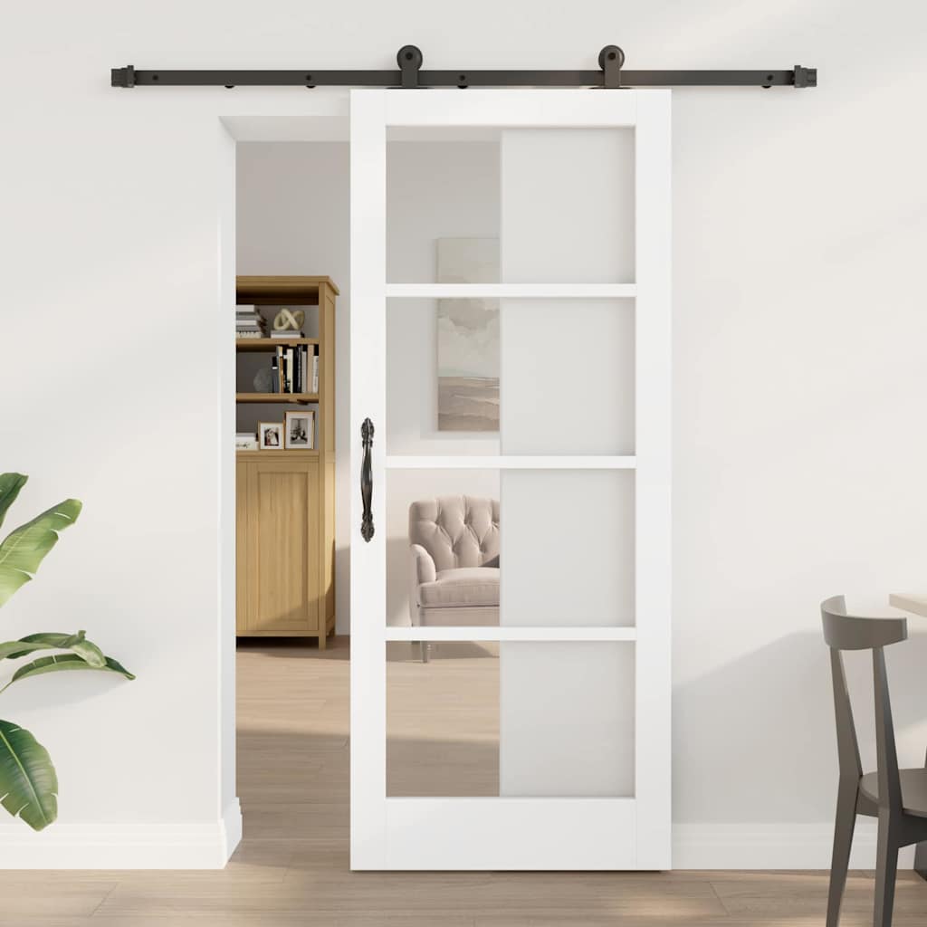 Sliding Door ORKDAL White and Black 83 x 202 cm