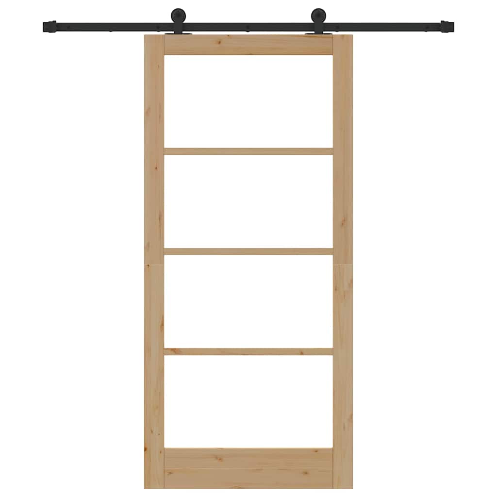 Sliding Door ORKDAL Natural and Black 93 x 202 cm