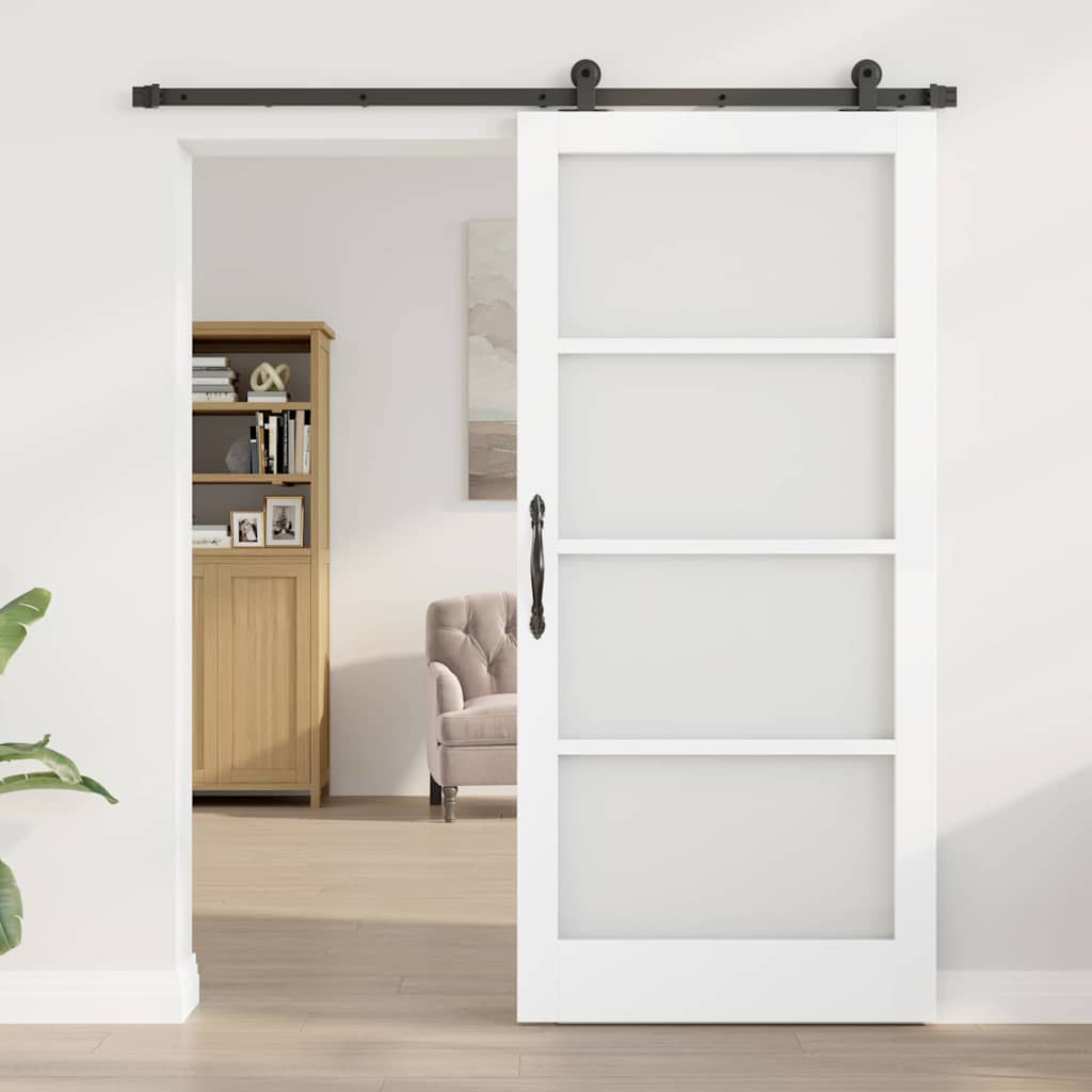 Sliding Door ORKDAL White and Black 93 x 202 cm