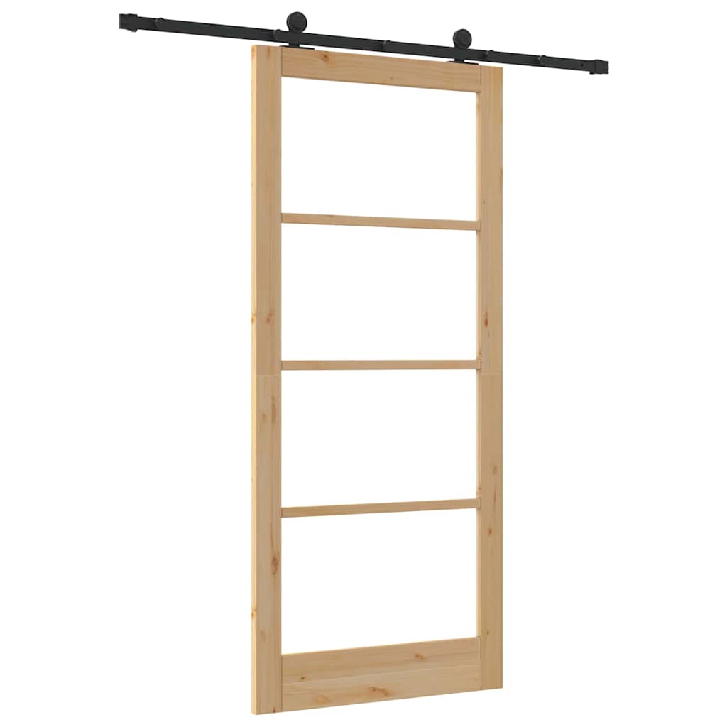 Sliding Door ORKDAL Natural and Black 93 x 211 cm