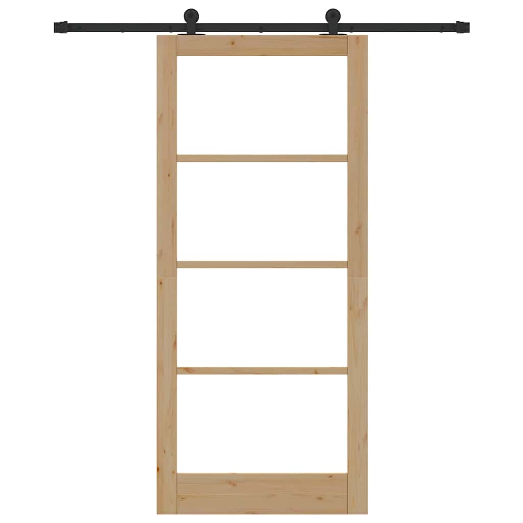 Sliding Door ORKDAL Natural and Black 93 x 211 cm