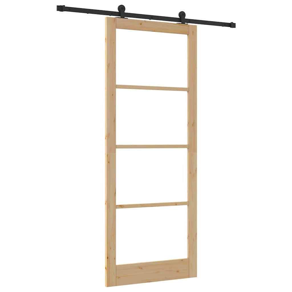 Sliding Door ORKDAL Natural and Black 93 x 232 cm