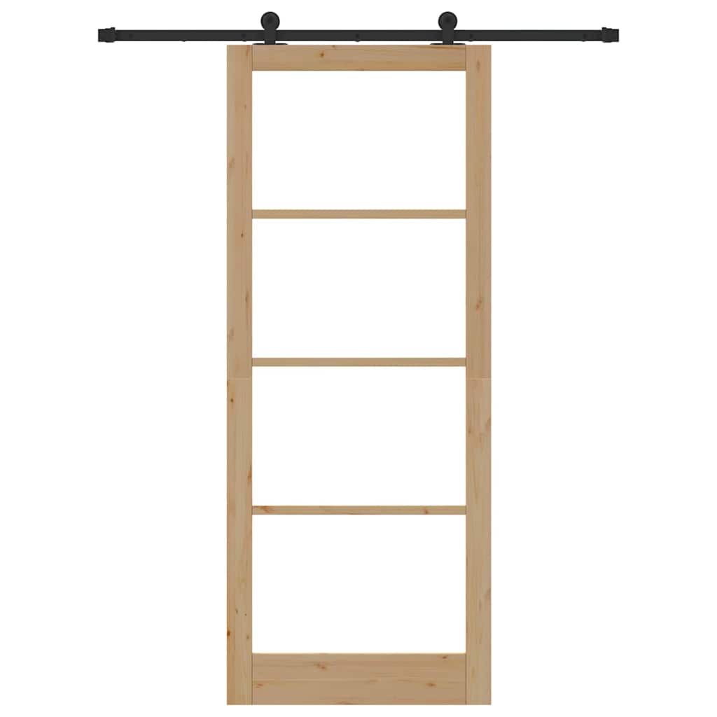 Sliding Door ORKDAL Natural and Black 93 x 232 cm