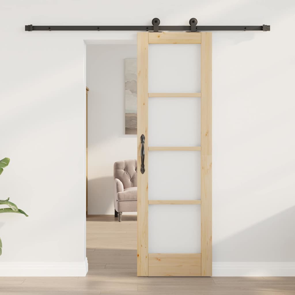 Sliding Door ORKDAL Natural and Black 61 x 198.5 cm