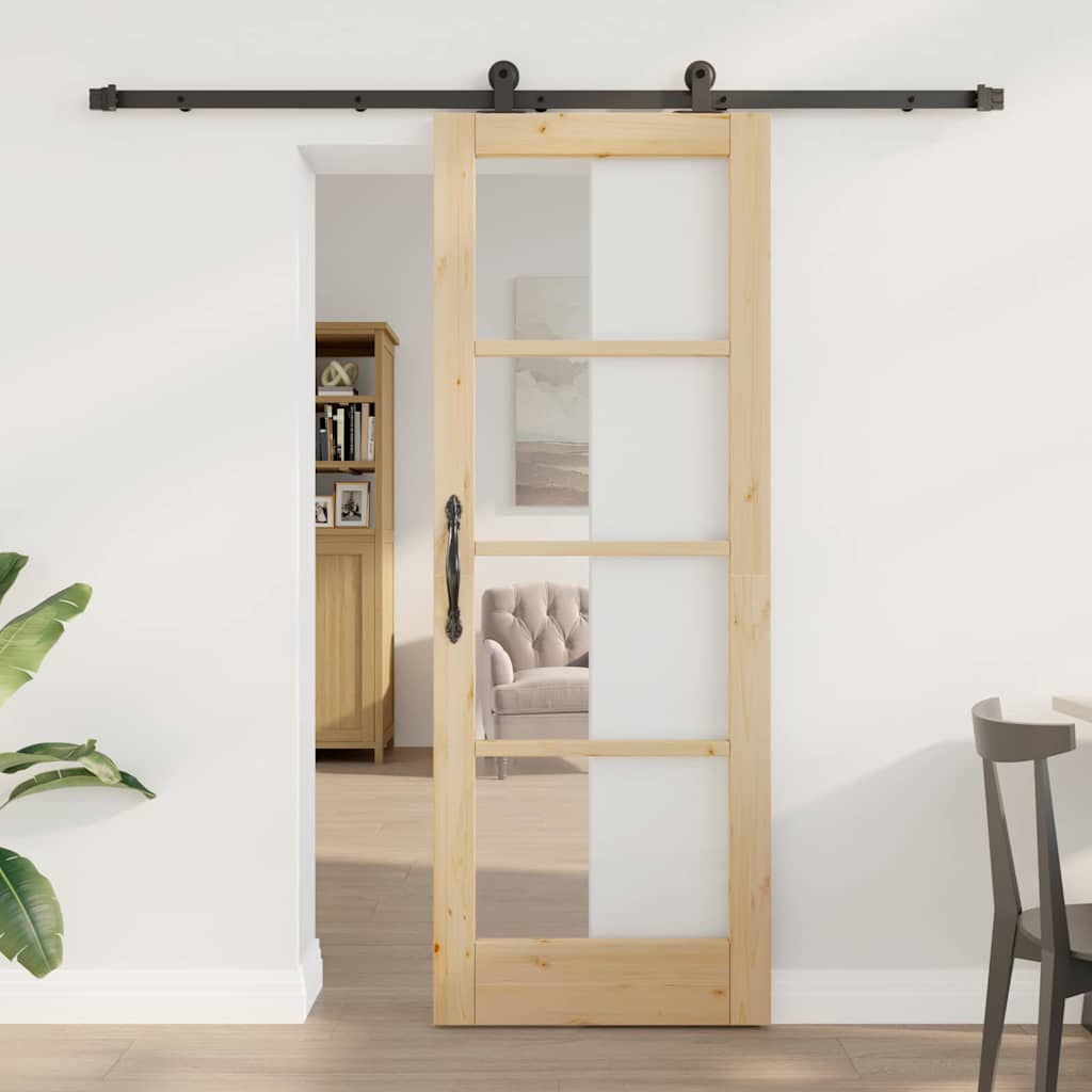 Sliding Door ORKDAL Natural and Black 73.5 x 198.5 cm