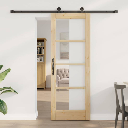Sliding Door ORKDAL Natural and Black 73.5 x 198.5 cm