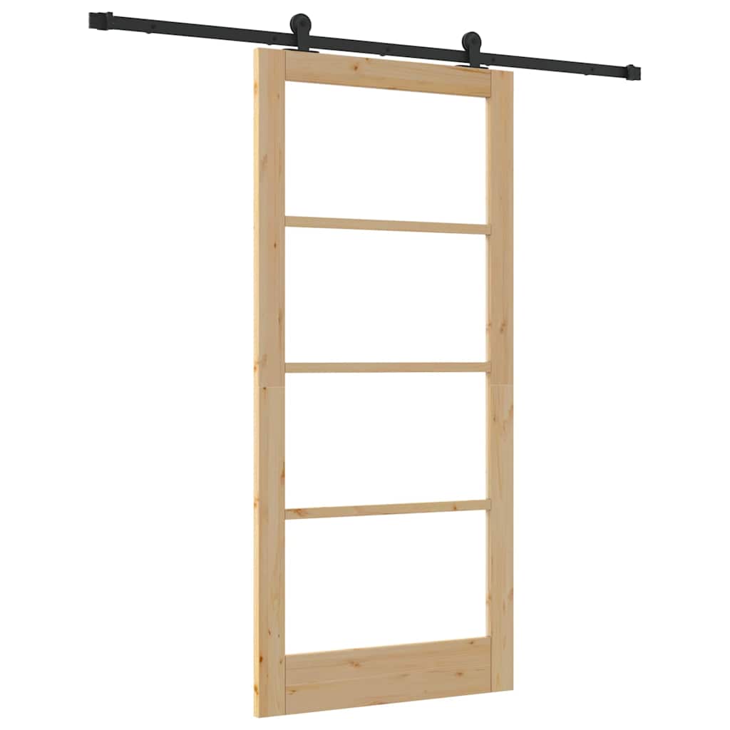 Sliding Door ORKDAL Natural and Black 93 x 202 cm