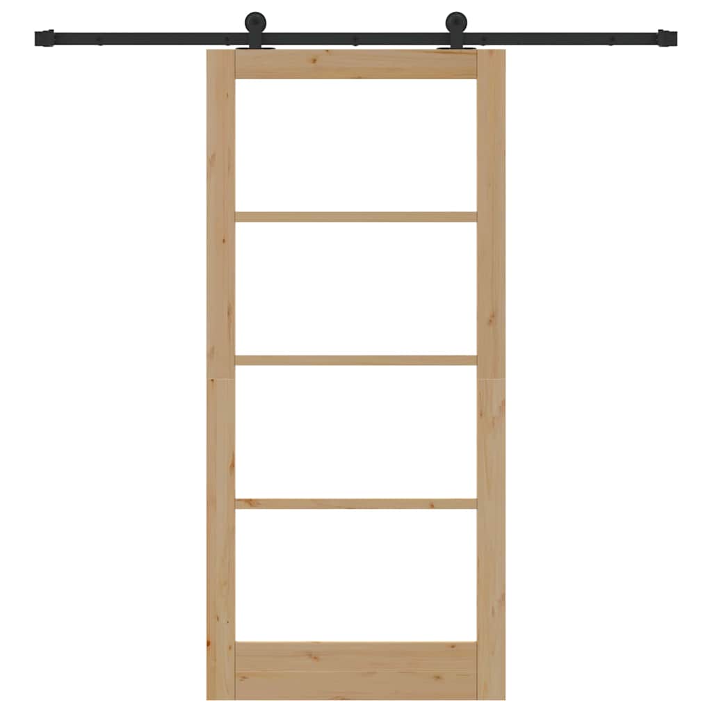 Sliding Door ORKDAL Natural and Black 93 x 202 cm