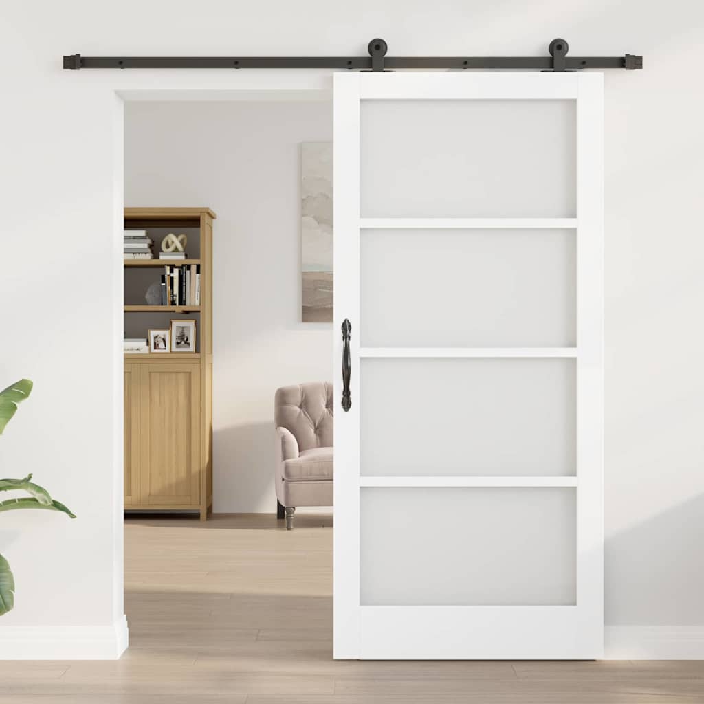 Sliding Door ORKDAL White and Black 93 x 202 cm