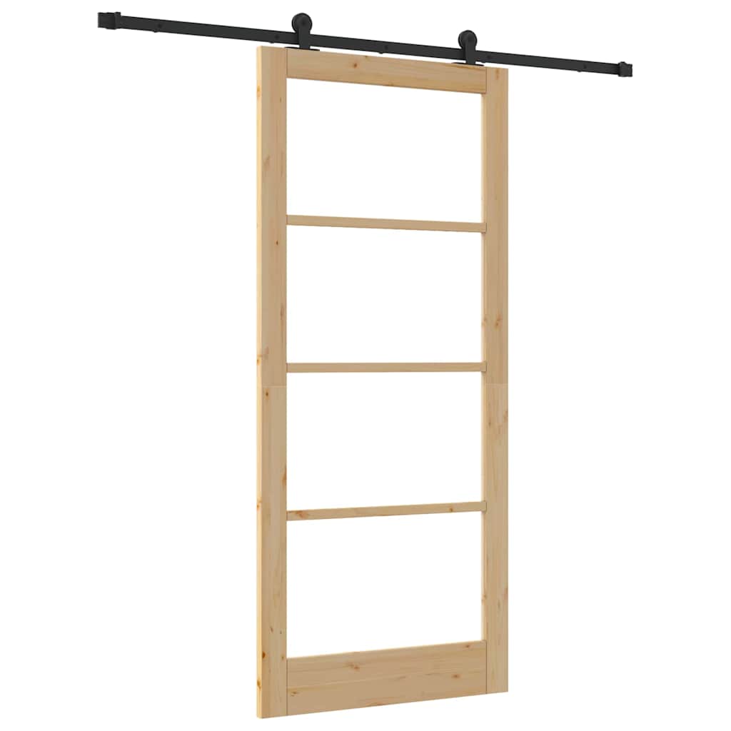 Sliding Door ORKDAL Natural and Black 93 x 211 cm