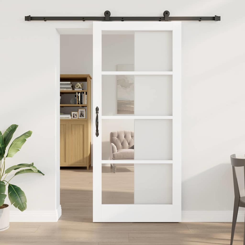 Sliding Door ORKDAL White and Black 93 x 211 cm