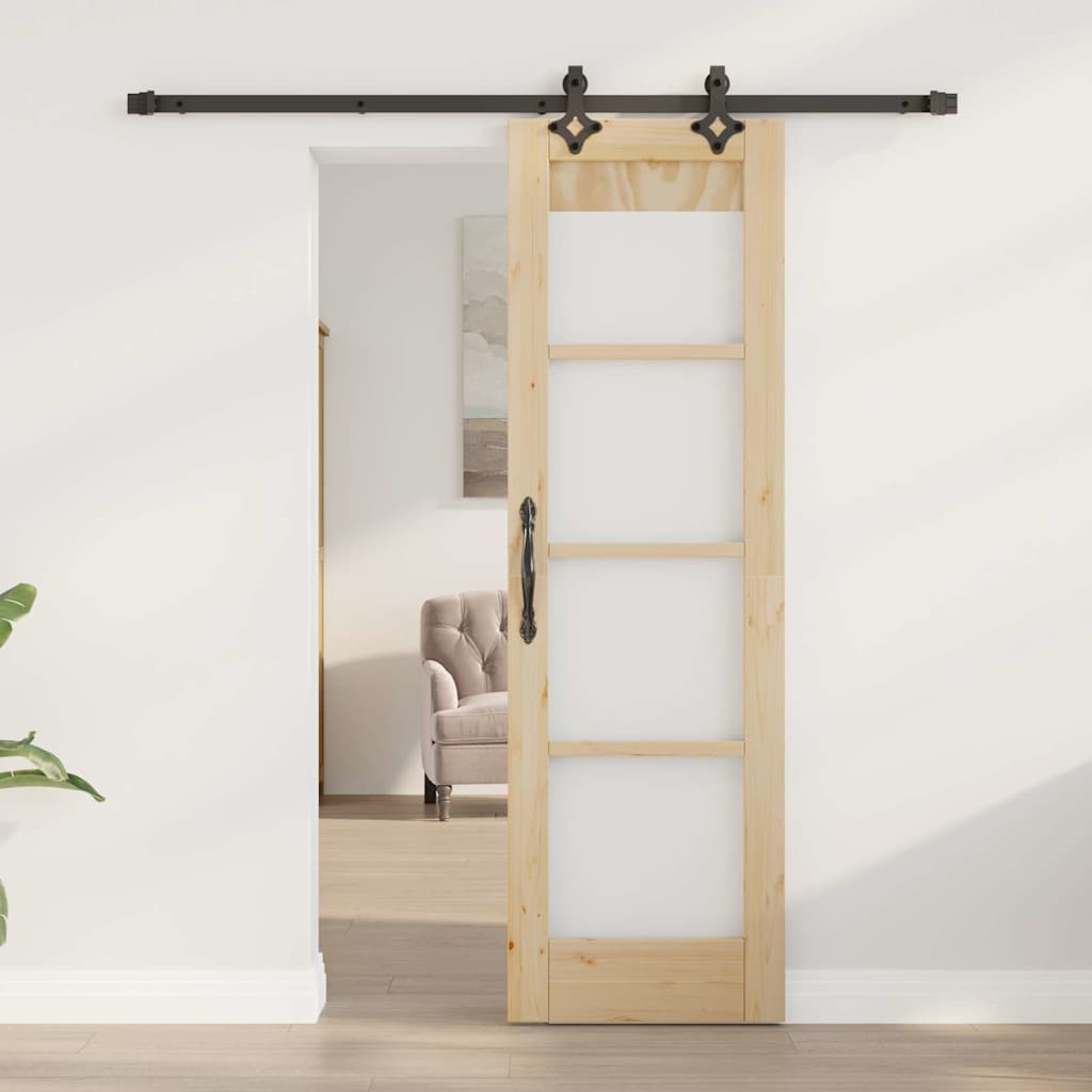 Sliding Door ORKDAL Natural and Black 61 x 198.5 cm