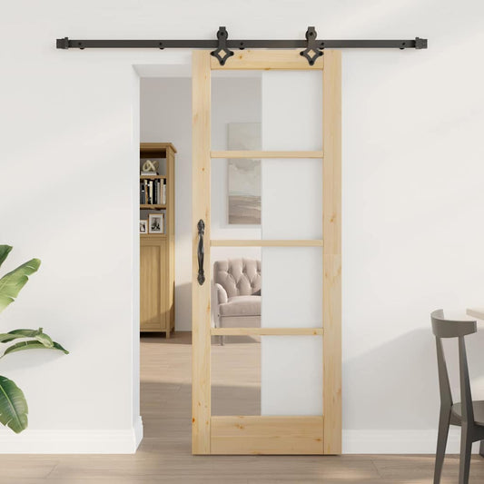 Sliding Door ORKDAL Natural and Black 73.5 x 198.5 cm