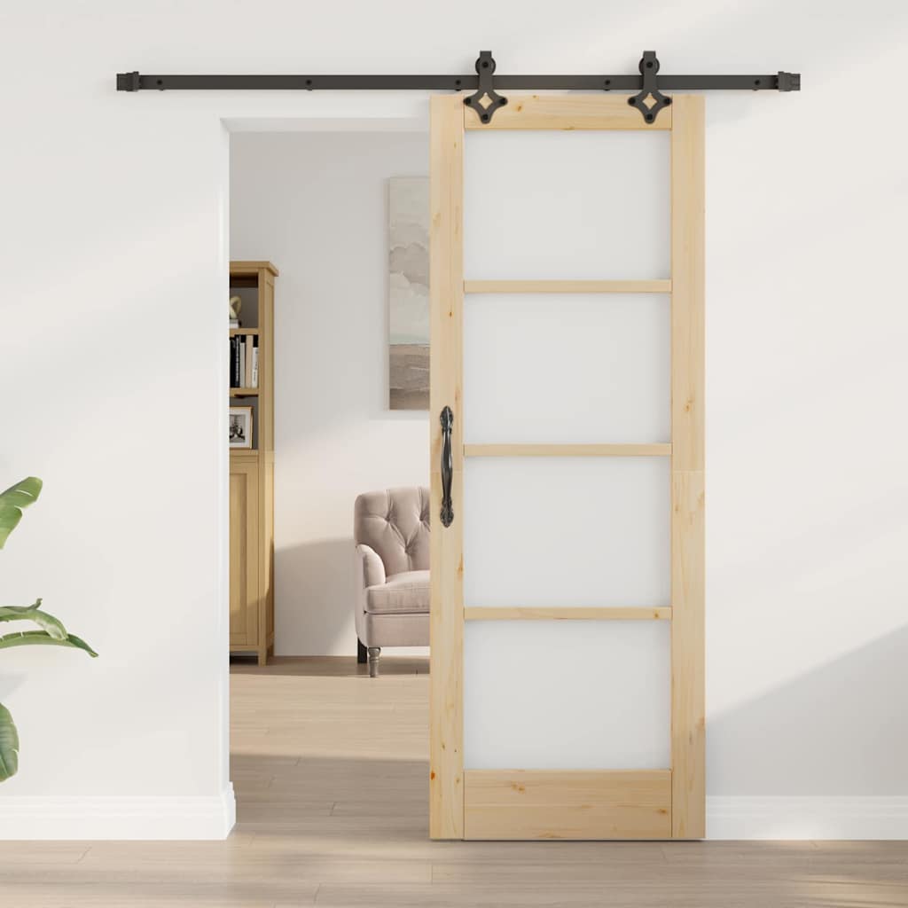 Sliding Door ORKDAL Natural and Black 73.5 x 198.5 cm