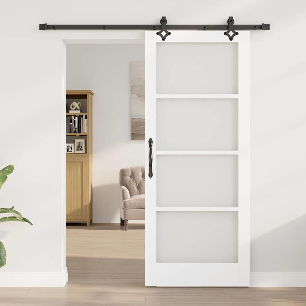 Sliding Door ORKDAL White and Black 83 x 202 cm