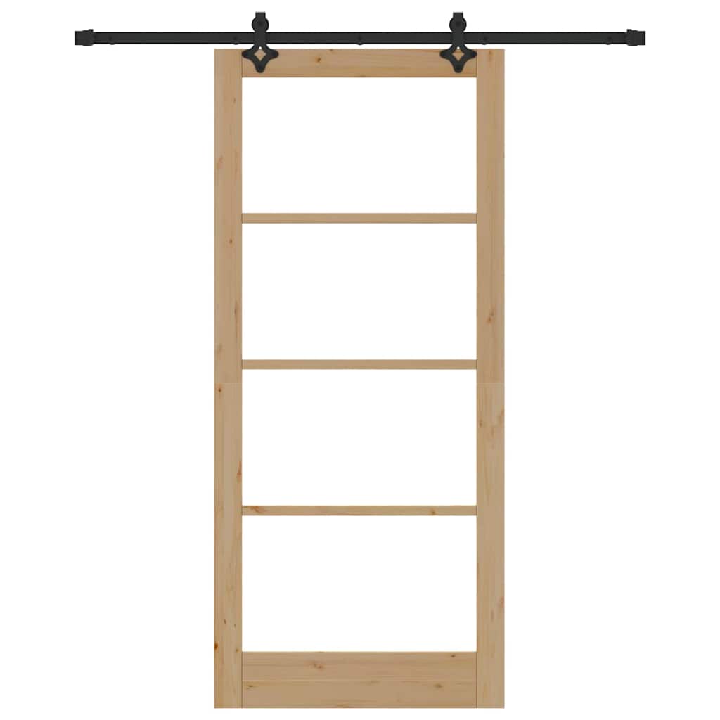 Sliding Door ORKDAL Natural and Black 93 x 211 cm