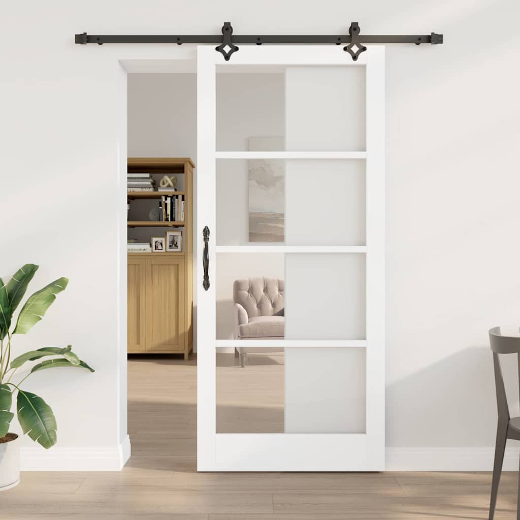 Sliding Door ORKDAL White and Black 93 x 211 cm