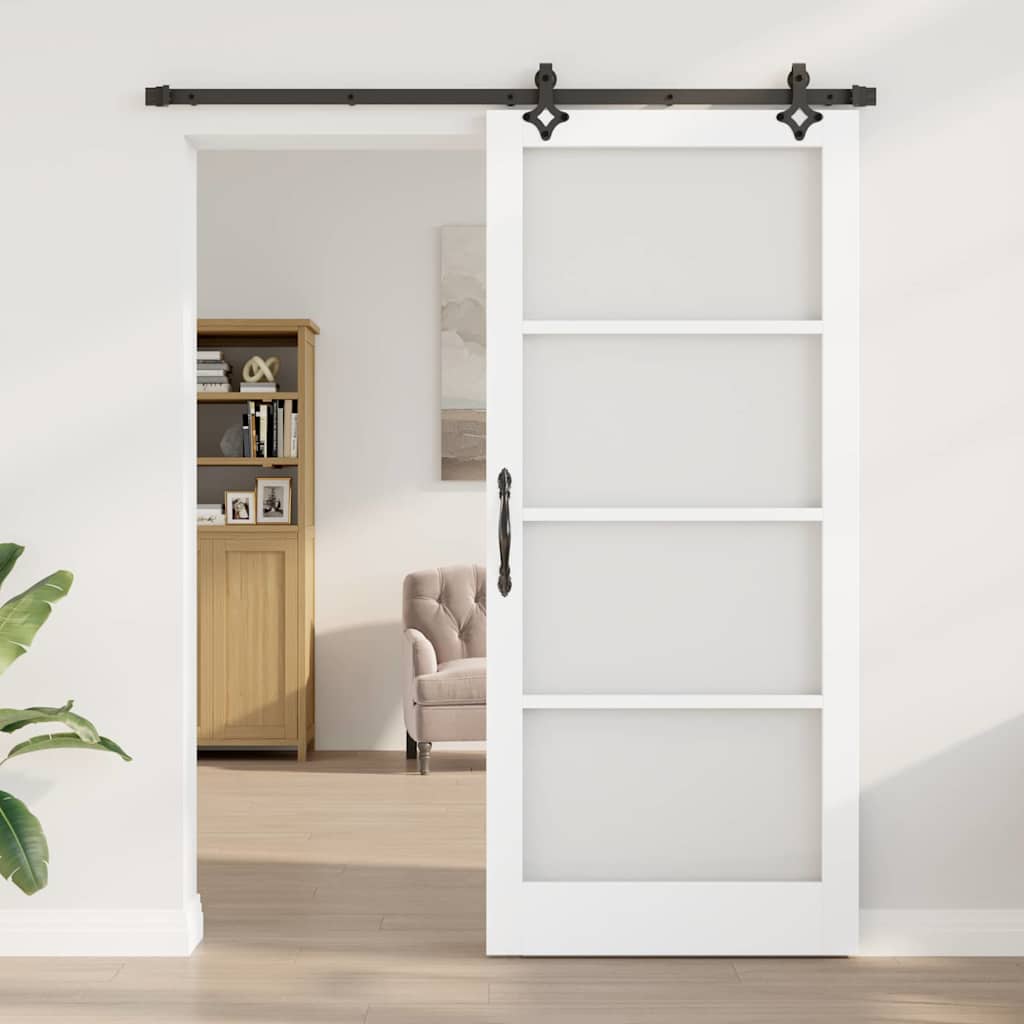 Sliding Door ORKDAL White and Black 93 x 211 cm
