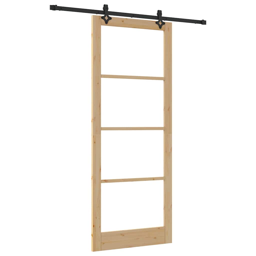 Sliding Door ORKDAL Natural and Black 93 x 232 cm