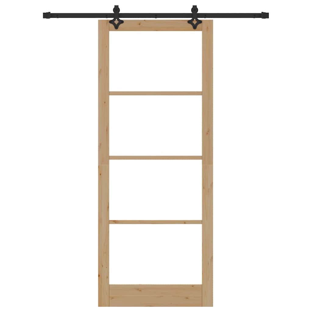 Sliding Door ORKDAL Natural and Black 93 x 232 cm