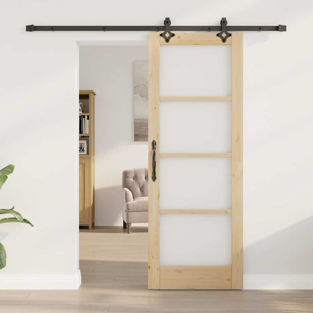Sliding Door ORKDAL Natural and Black 73.5 x 198.5 cm