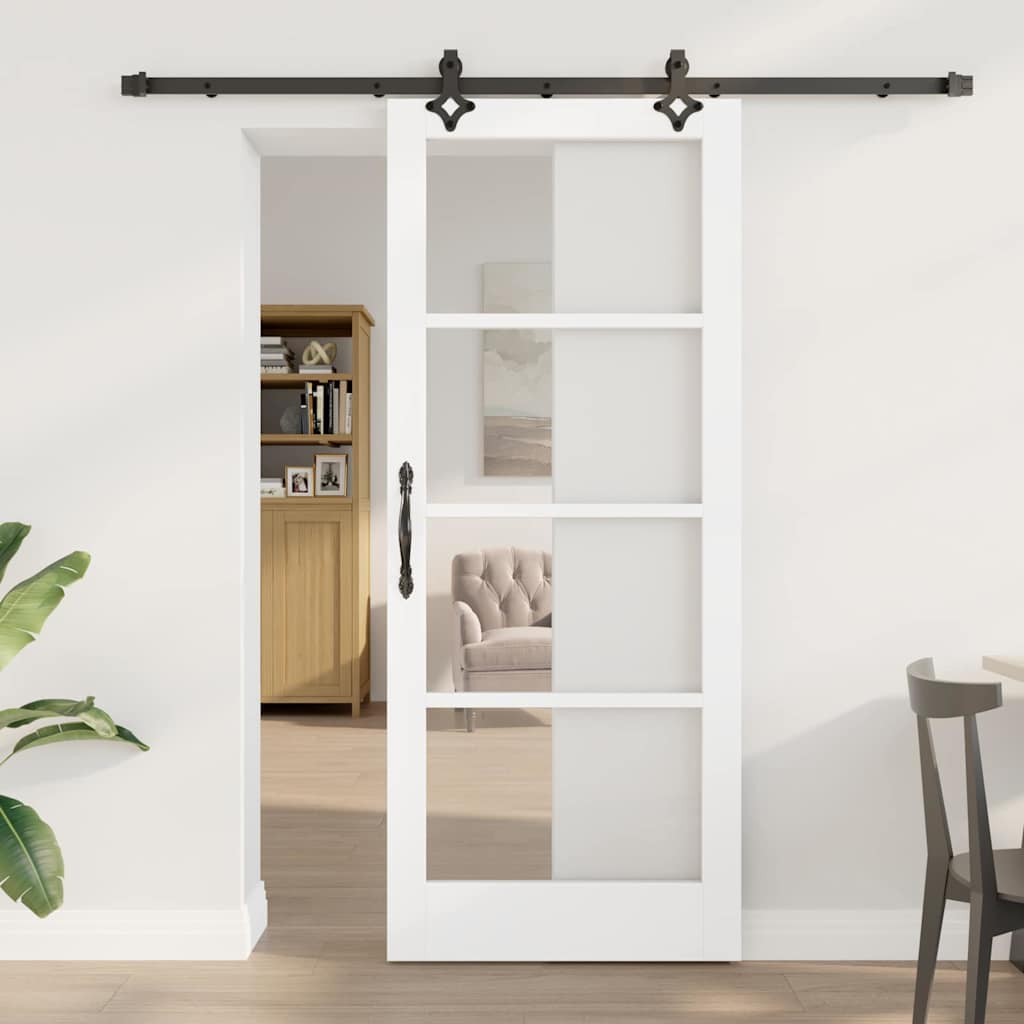 Sliding Door ORKDAL White and Black 83 x 202 cm