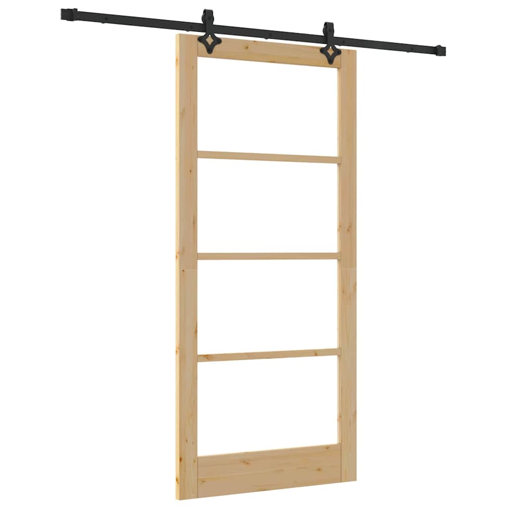 Sliding Door ORKDAL Natural and Black 93 x 202 cm